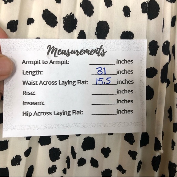 Altar’d state Women’s Skirt Pleated Lined Wide Band Front Tie Spotted - Picture 11 of 11